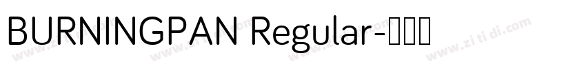 BURNINGPAN Regular字体转换